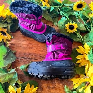 Magenta Sorel Commander Insulated Snow Boots Toddler SZ 9